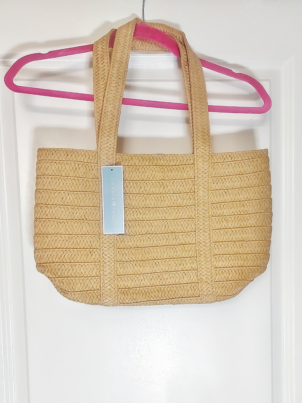 Draper James Natural Straw Tote with Double Handles